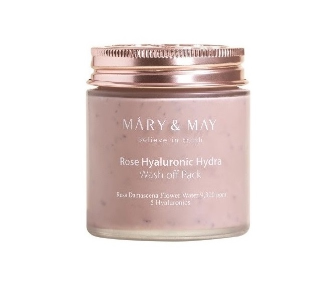 MARY&MAY Rose Hyaluronic Hydra Wash Off Pack Face Mask αργίλου με Tριαντάφυλλο 125 g